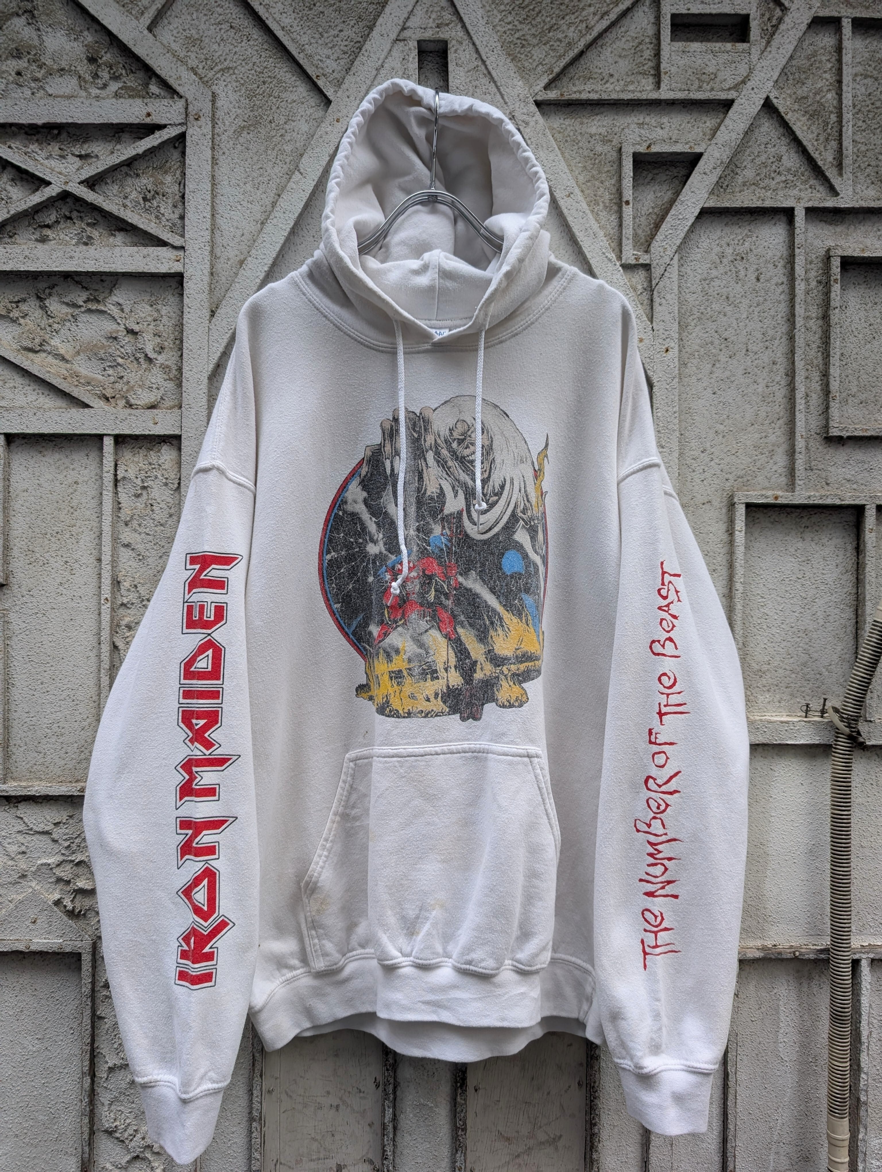 "IRON MAIDEN" print hoodie