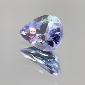 非加熱タンザナイト 0.86ct ルース ペアシェイプ