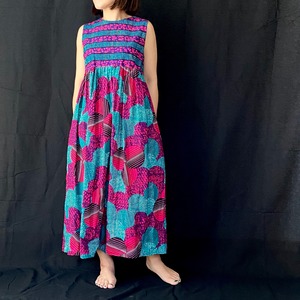 柄MIX切り替えワンピース