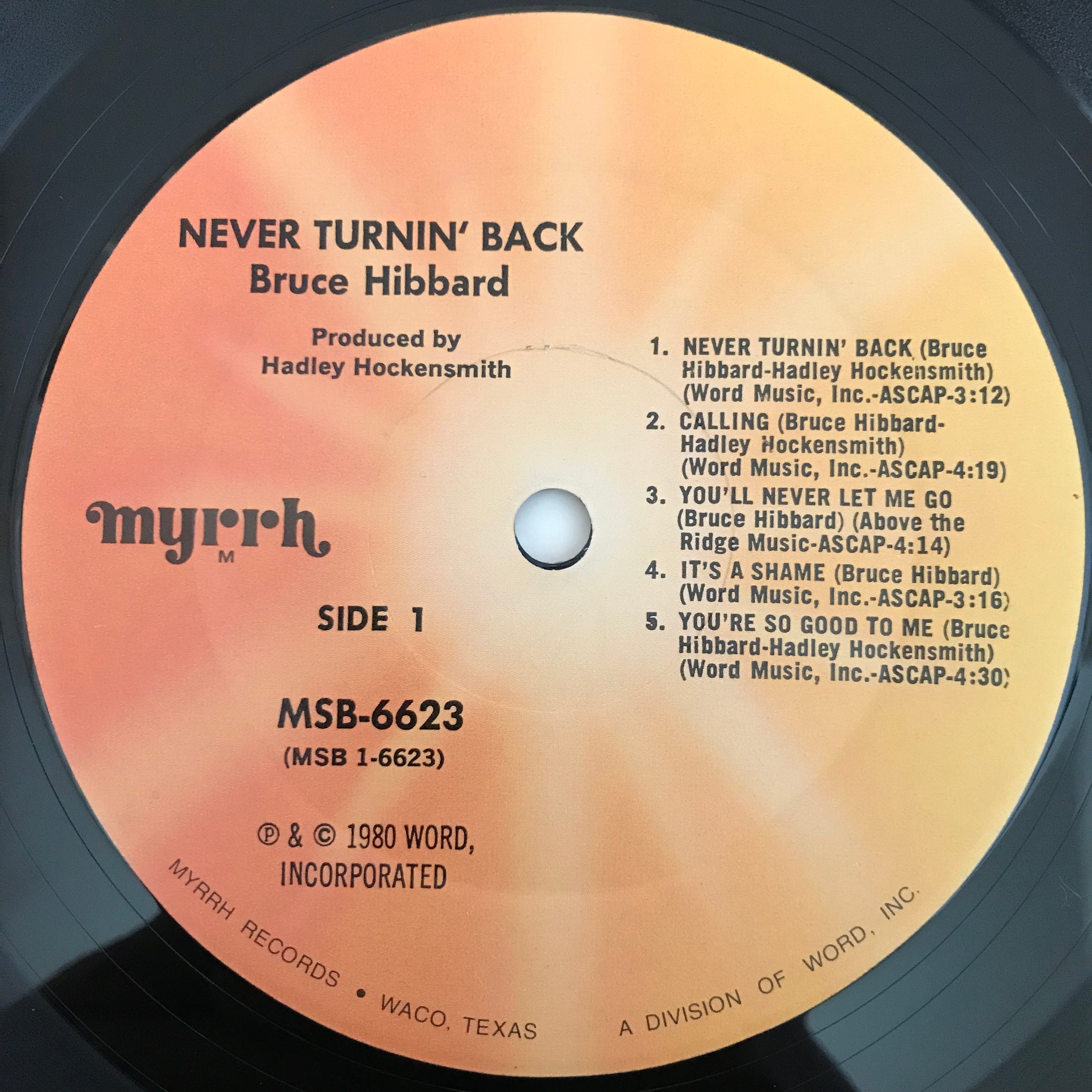 BRUCE HIBBARD / NEVER TURNIN' BACK | PASSTIME RECORDS / パス BRUCE HIBBARD / NEVER TURNIN' BACK | PASSTIME RECORDS / パス