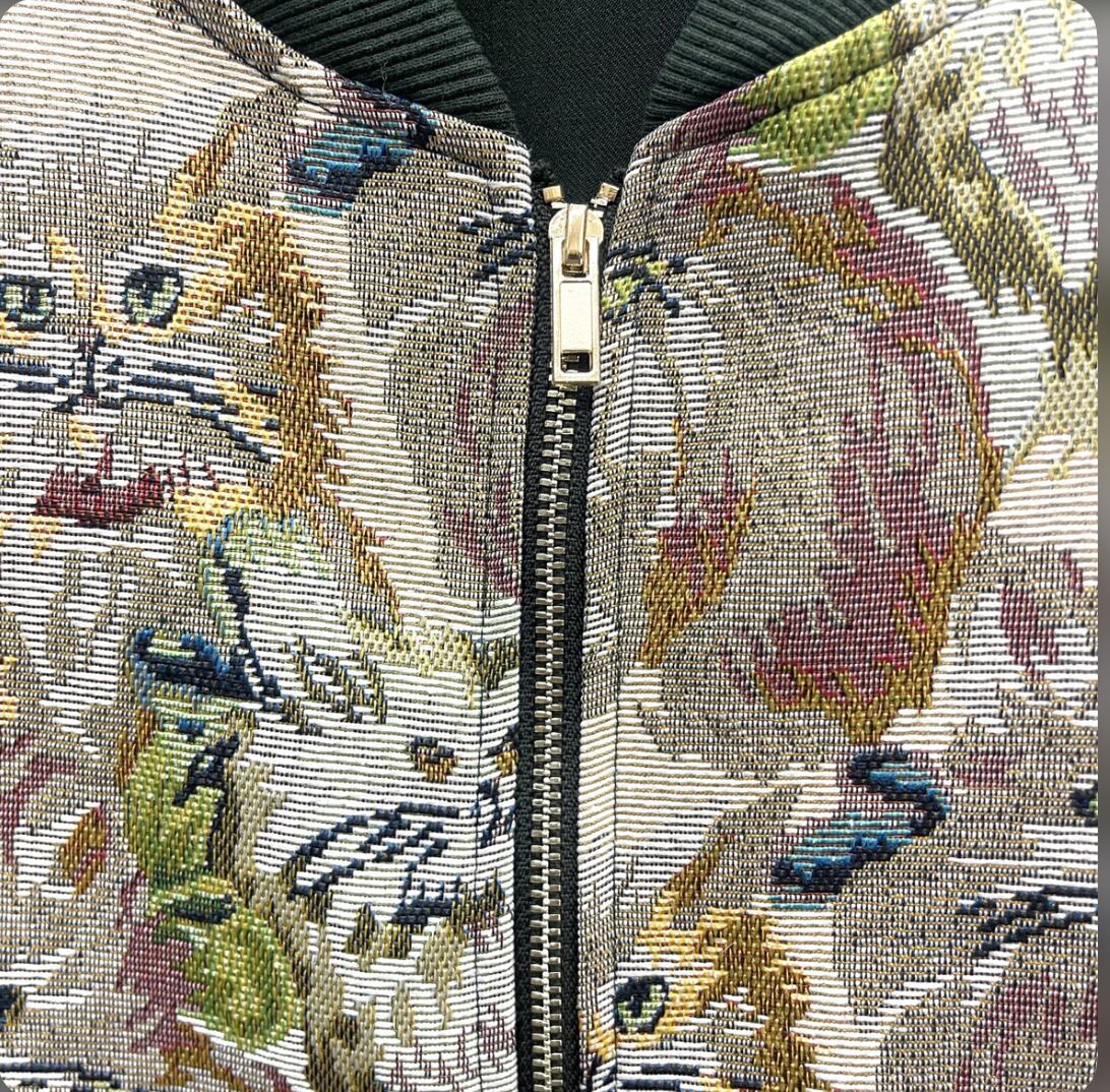 猫ゴブラン調ブルゾン カーキー | ねこ貴族 （by里親募集型保護猫 
