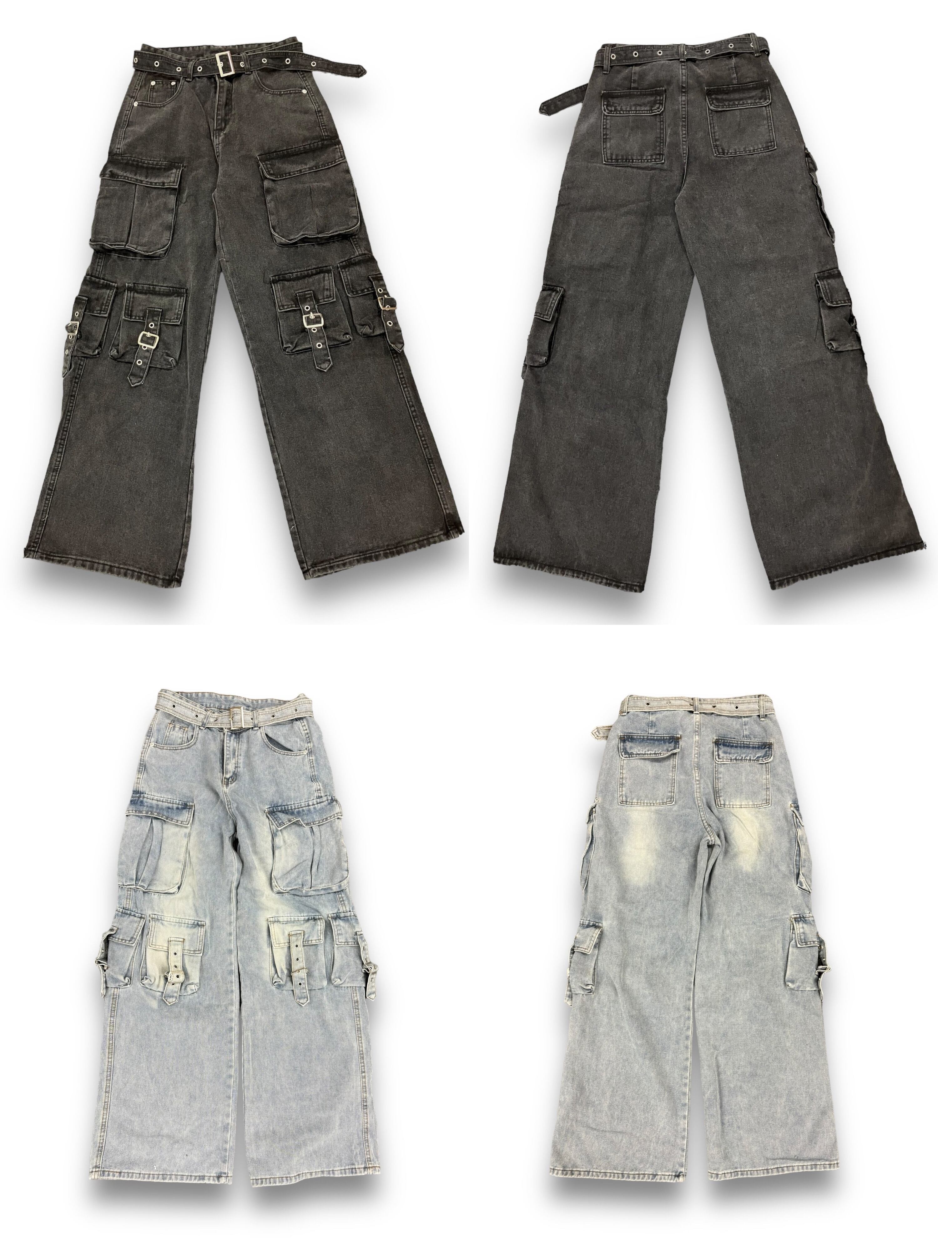 【PLANET STUDIO】cargo denim pants (2colors)