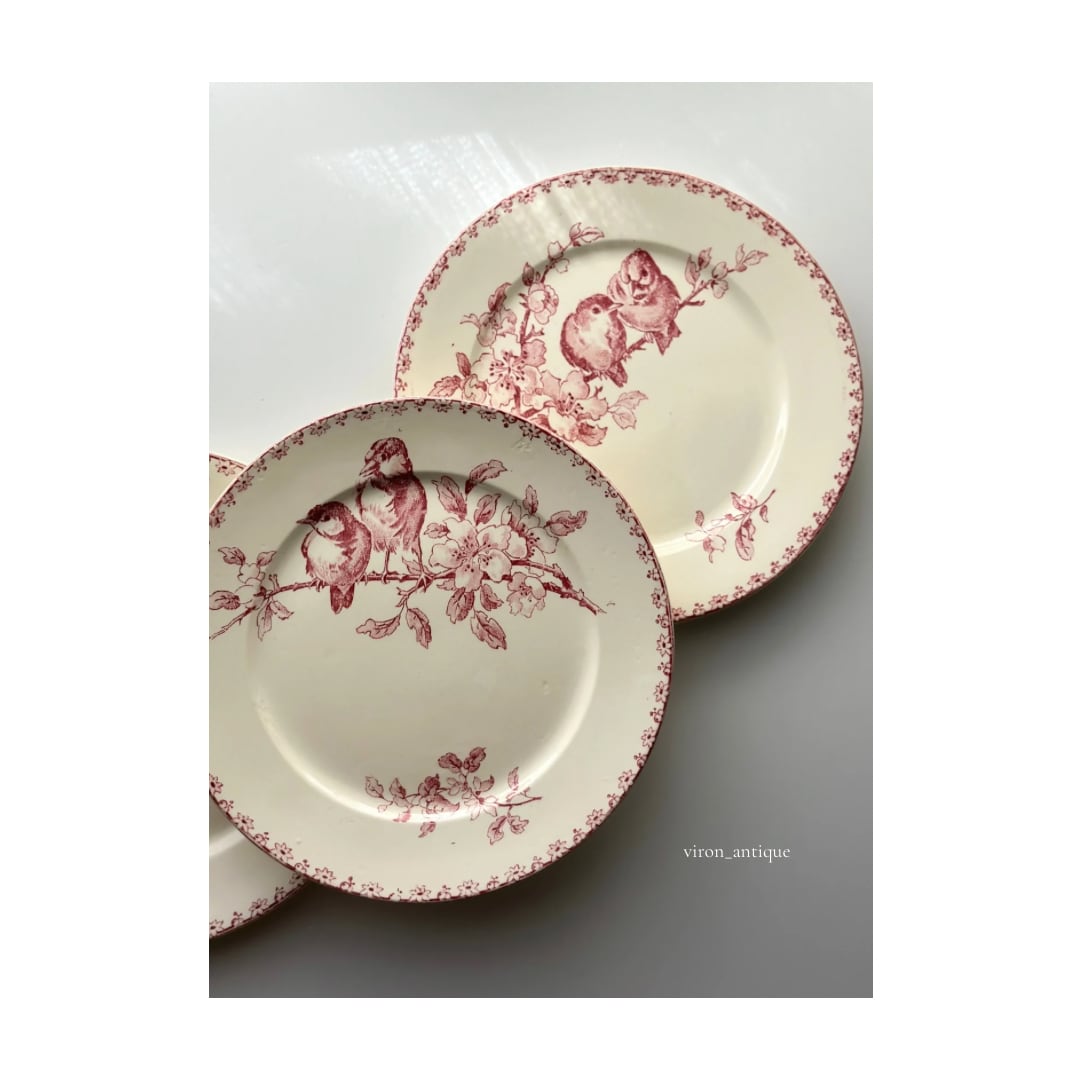 サルグミンヌオクトゴナルデザートプレートフランスアンティーク