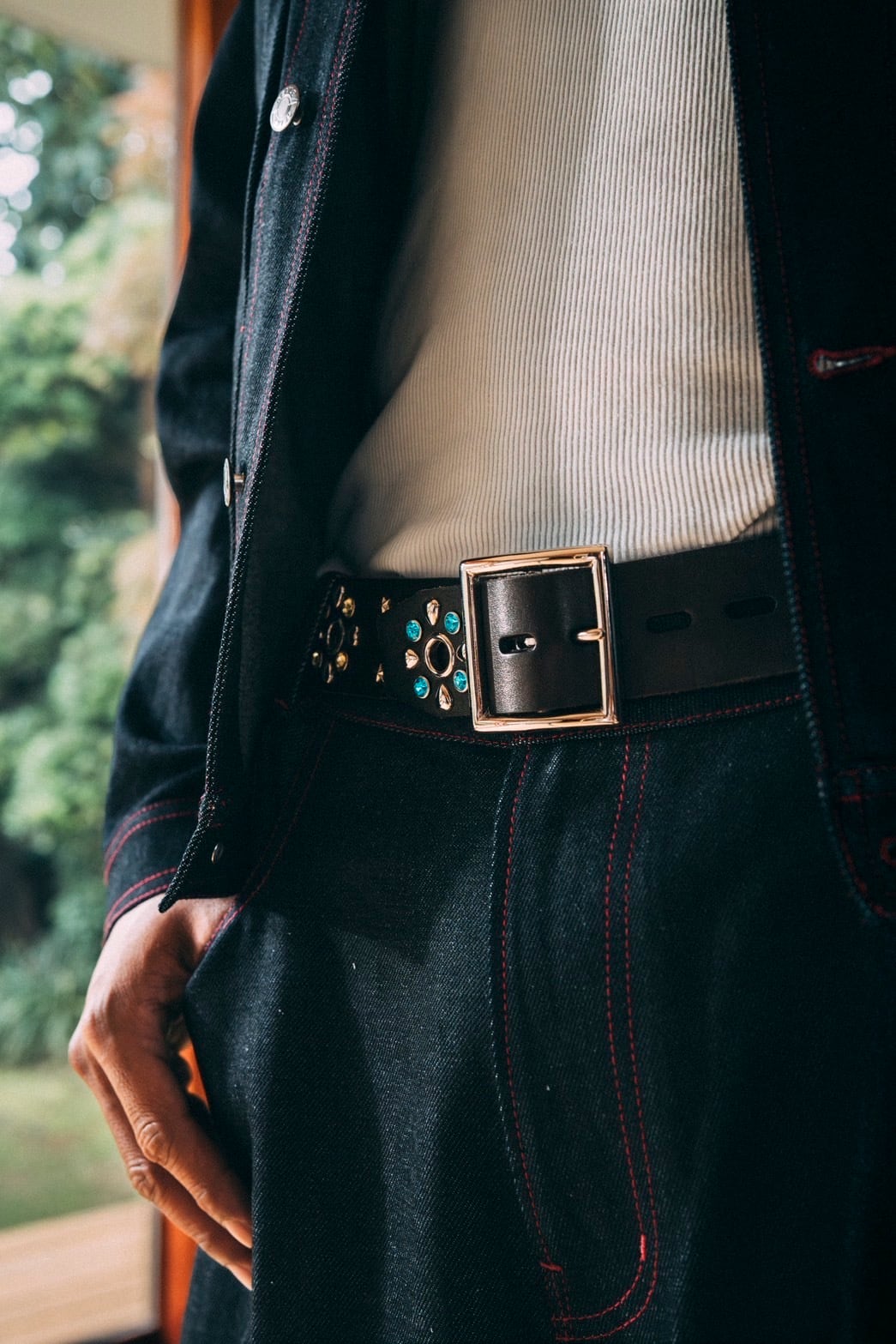 Leather Studs Belt | Deaile