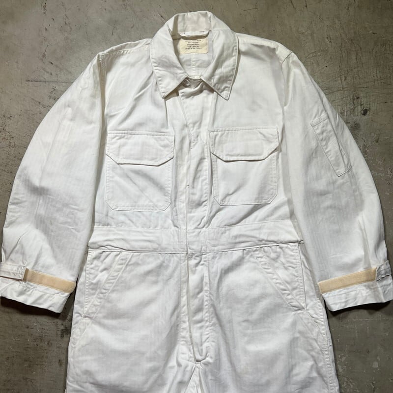 60's U.S.AIR FORCE COVERALLS MEN'S CMU-3/P HBTジャンプスーツ オールインワン ツナギ  コットンヘリンボーン MEDIUM-SHORT W40インチ USAF ミニットマン MINUTEMAN ミサイル 希少 ヴィンテージ BA-2315  RM2734H ...