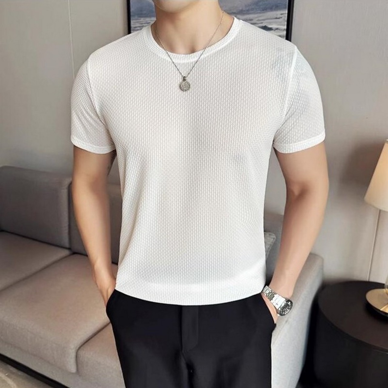 round neck t-shirt tops 00281