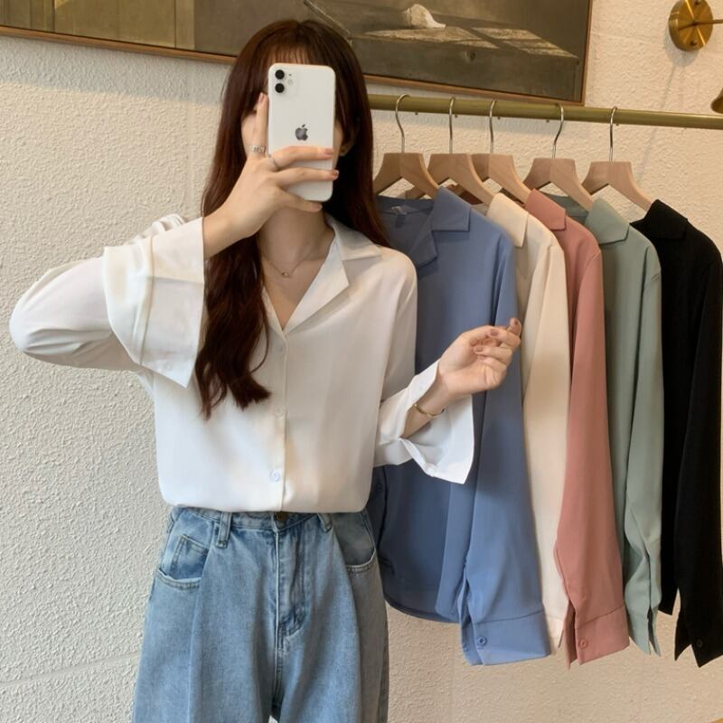 ホワイトシャツ オータムトップス スプリング ロング 春物 秋物 1号婦人68775485844