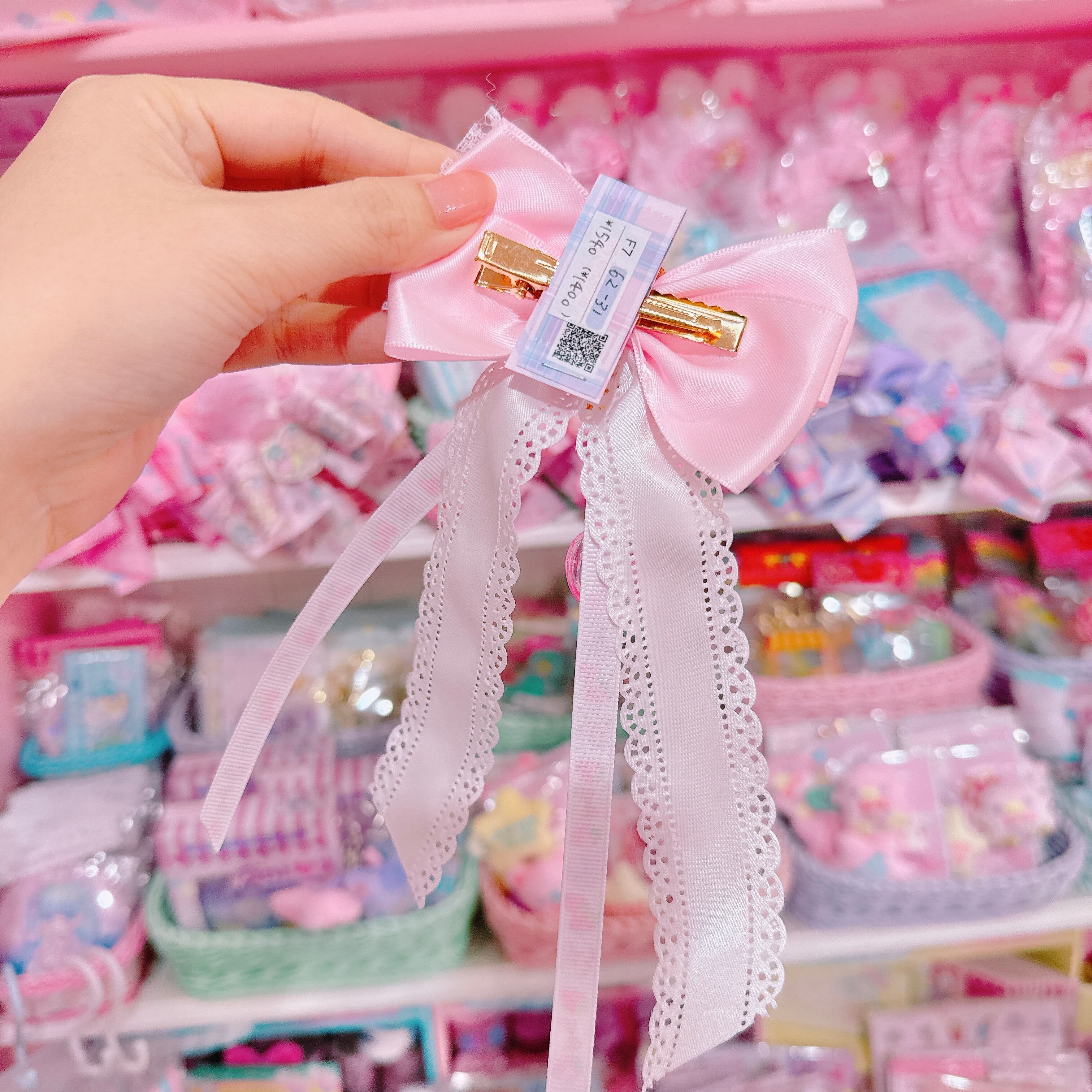 【F7】62-31たらりんリボンヘアクリップ