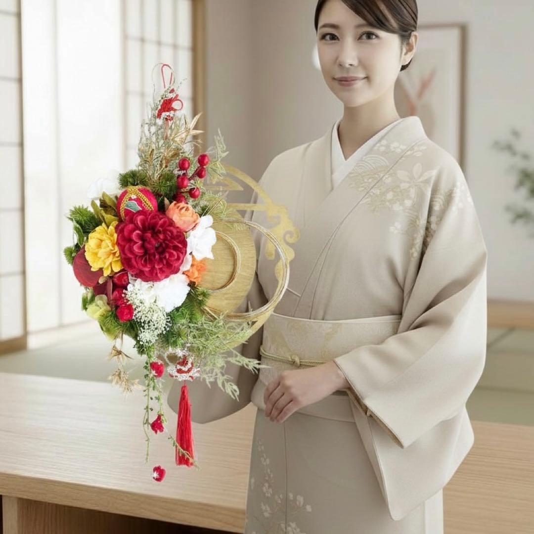 ㉗ 迎春しめ縄｜和モダン新年飾り｜玄関にも室内にも飾れるアート