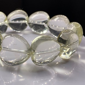 天然シトリンハートブレスレット