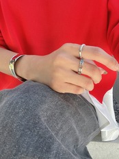 layered dot eternity ring