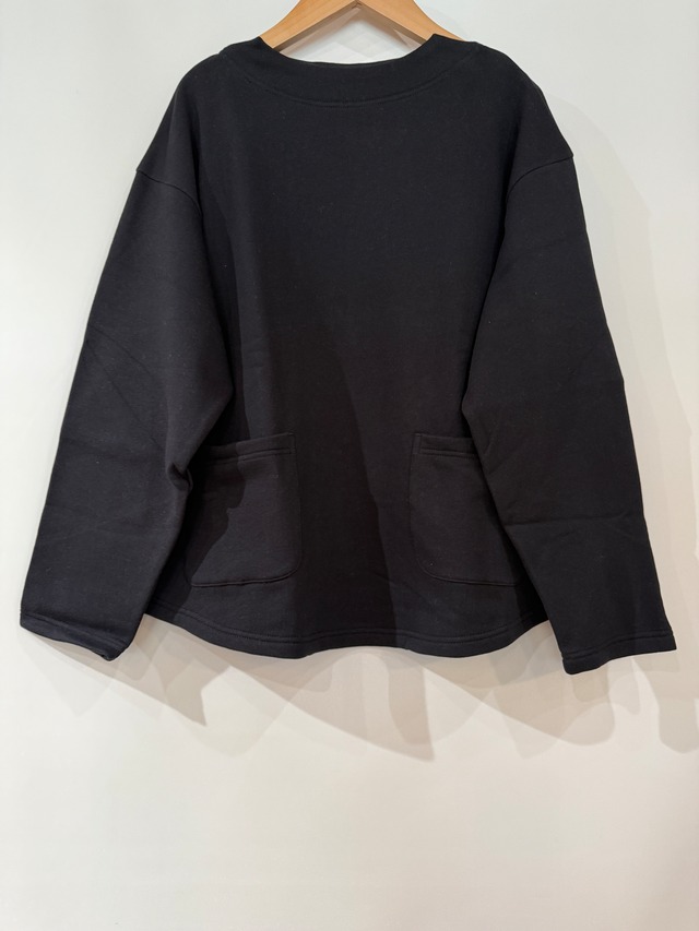 送料無料:nachukara/セントラル裏毛ボトルネックプルオーバー ブラック