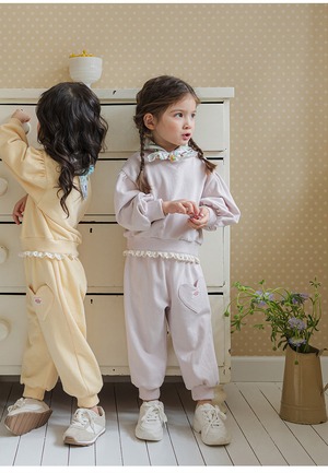 秋ハートポケットカジュアルパンツ