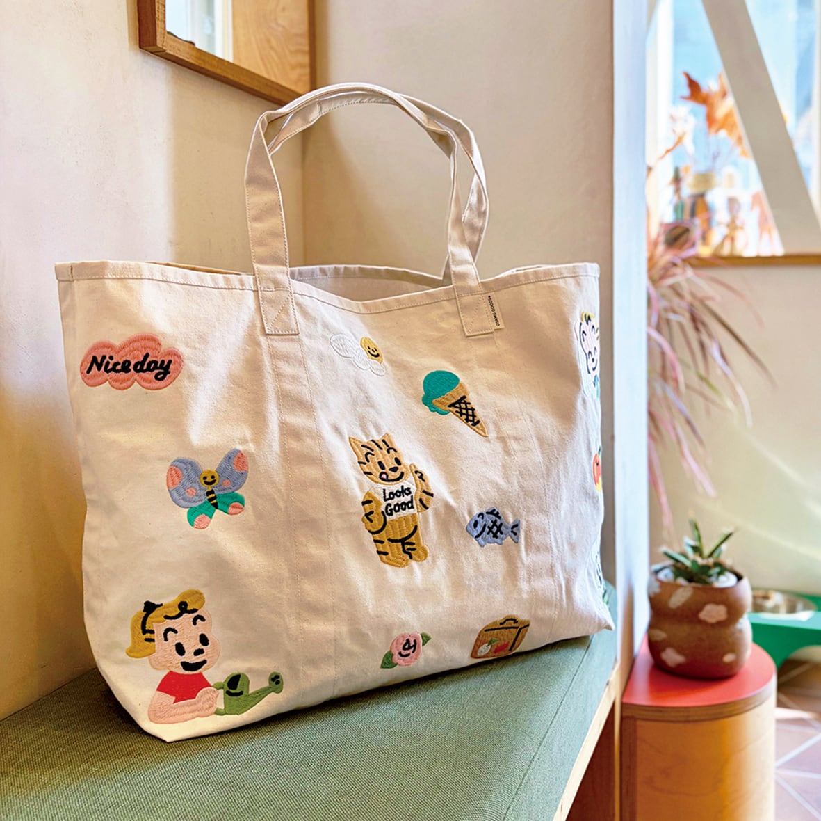 バッグ OSAMU GOODS market bag_happy days OSAMU GOODS market bag_happy days | millvalley