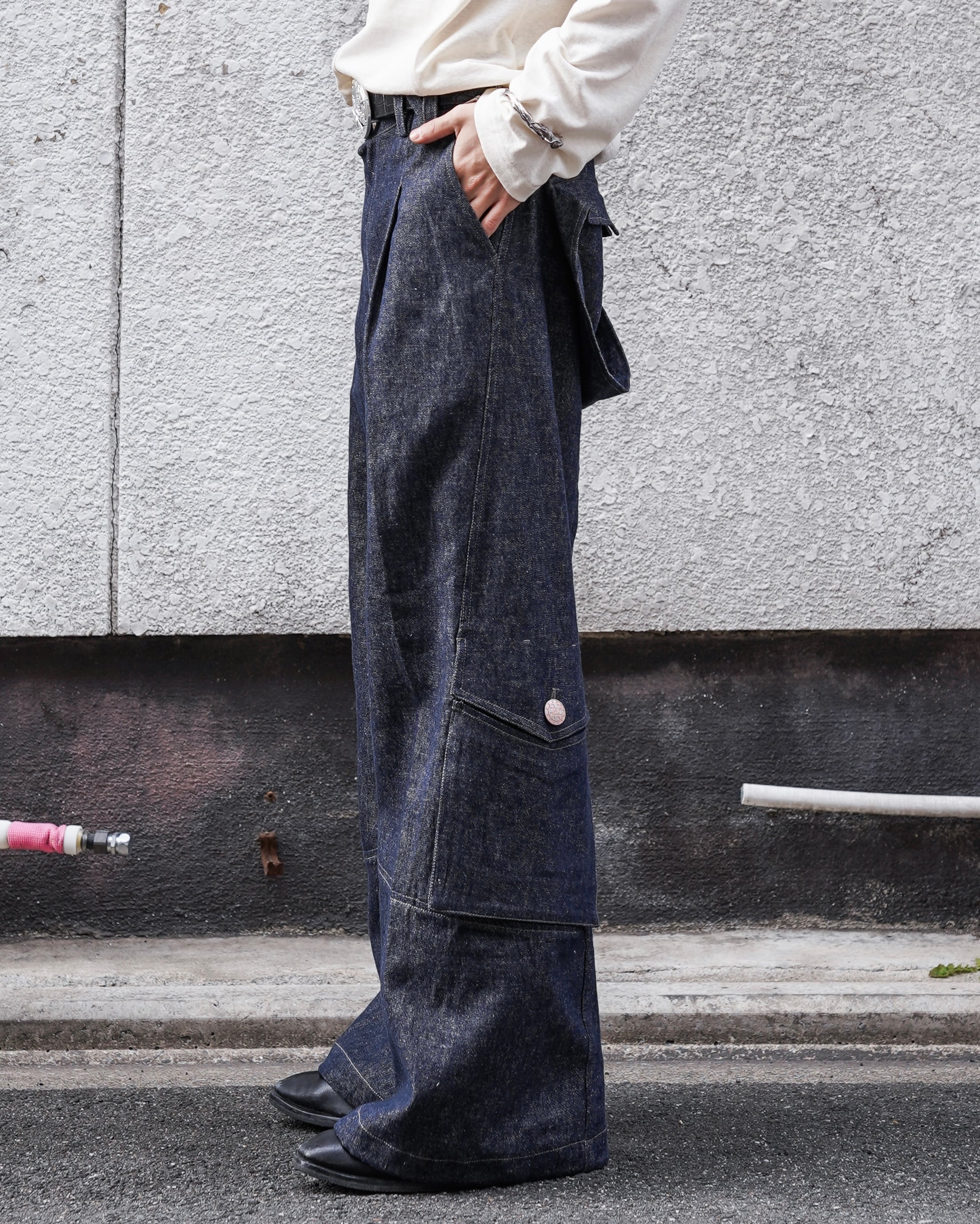 NULLUS SS26 Backshift Cargo Denim | hypeofficial