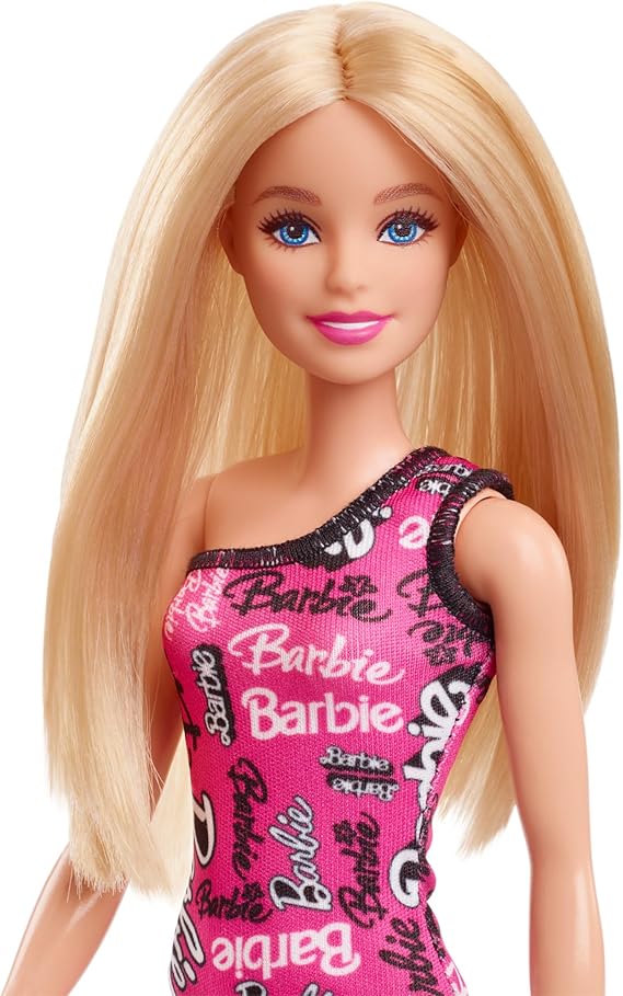 バービー(Barbie) バービー65? はじめてのバービー ピンクのロゴドレス