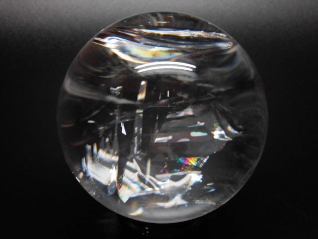 【送料無料】【高品質】72mm ブラジル産天然レインボー水晶玉 no.5