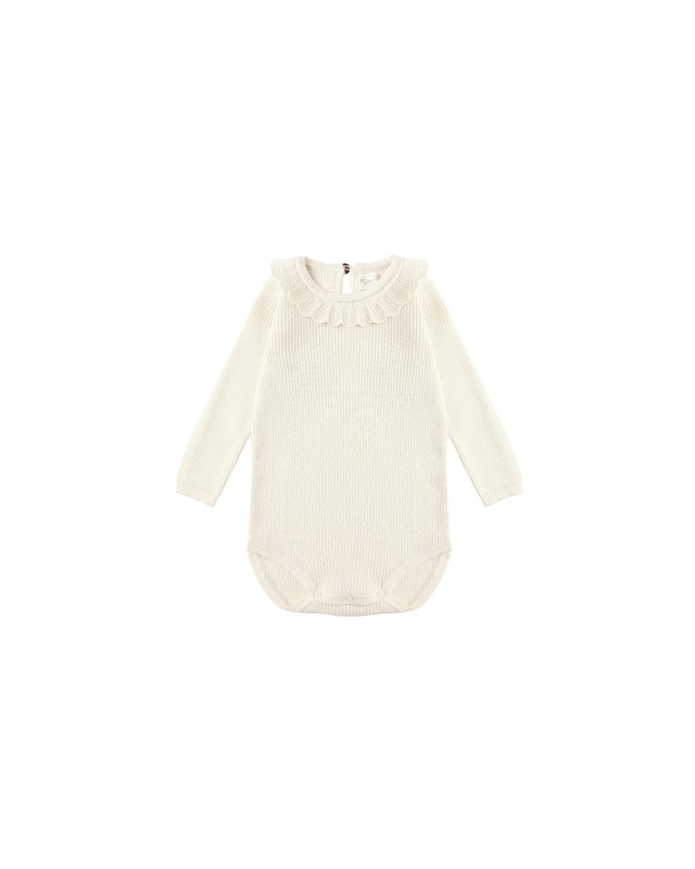 【Rylee+Cru】RUFFLE COLLAR  BODYSUIT / NATURAL