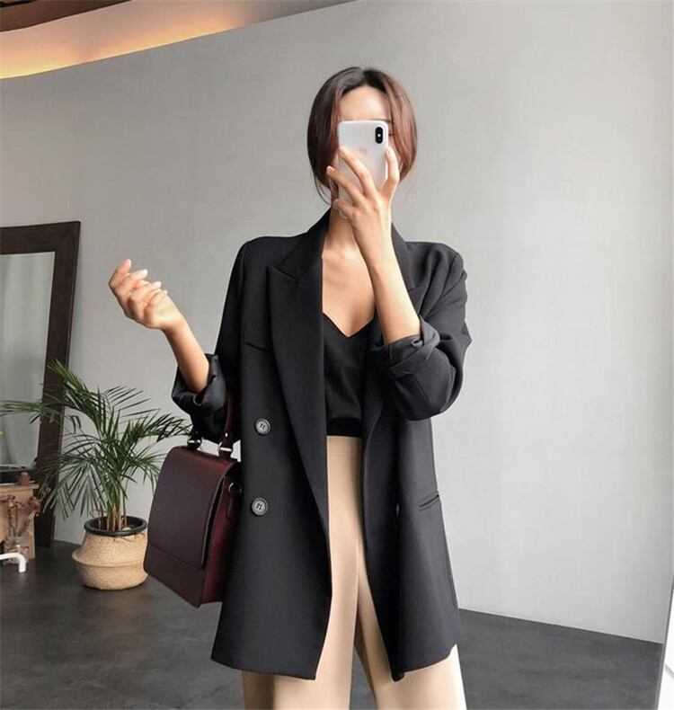 大人の魅力高まる 春秋 エレガント スリム 怠惰な風 気高い スーツ コート レトロ 中・長セクション