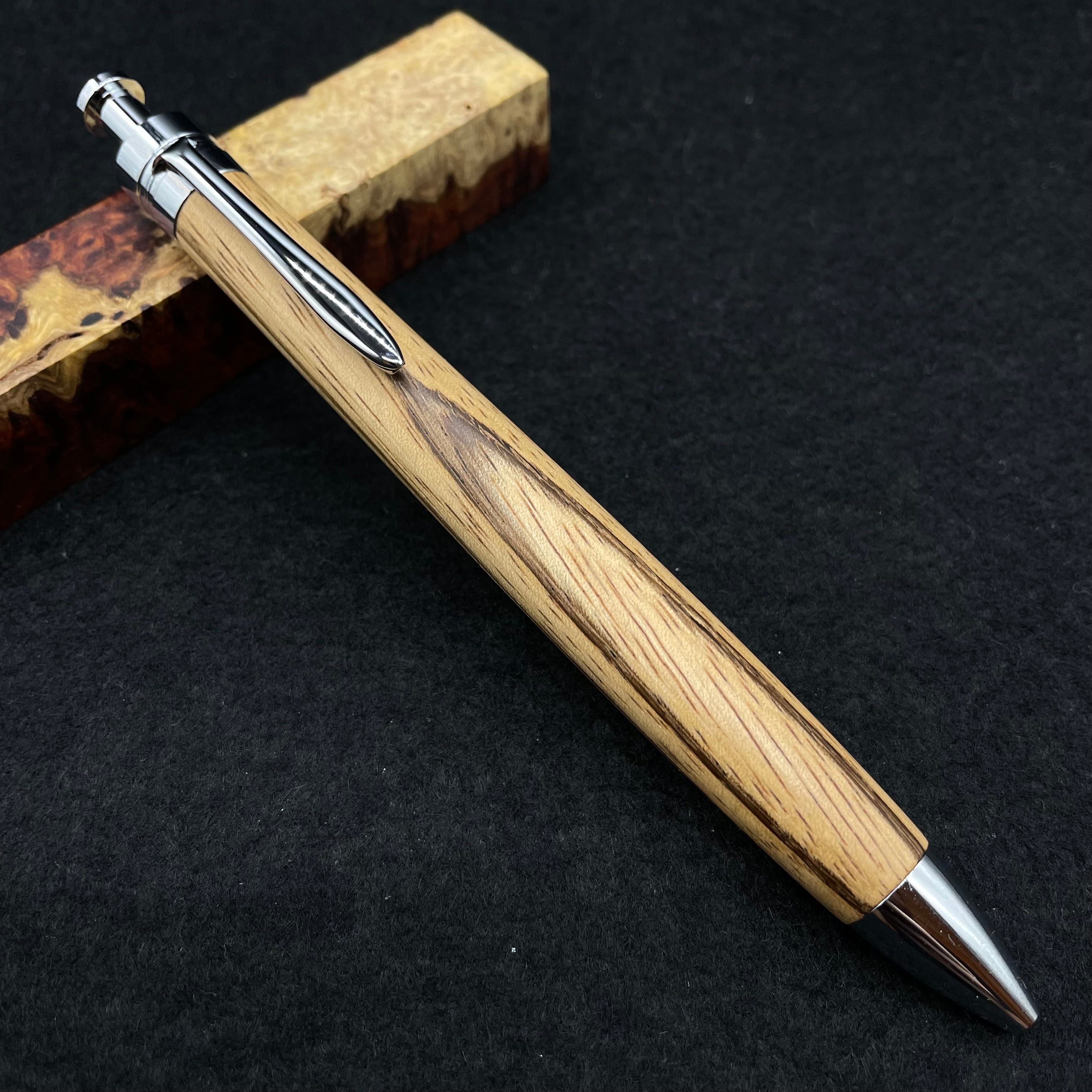 極上杢 アンボイナバール】木軸ペン 三神シャープ1000 / 三神ボール