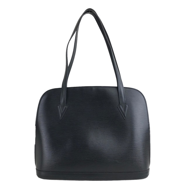 LOUIS VUITTON ルイヴィトン リュサック エピ ハンドバッグ ブラック LVロゴ レザー トートバッグ vintage ヴィンテージ オールド khy8p2