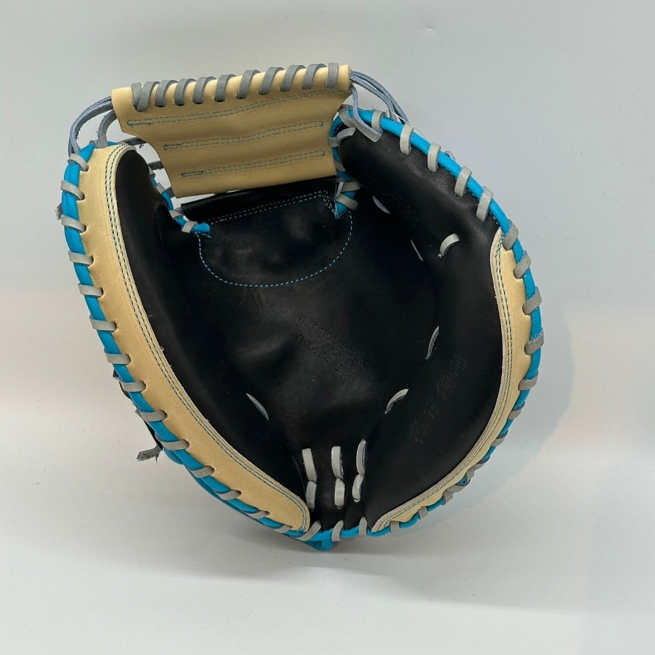 【軟式】【ジュニア】玉澤 キャッチャーミット 本体キャメルxブラック 紐グレー|タマザワ_04