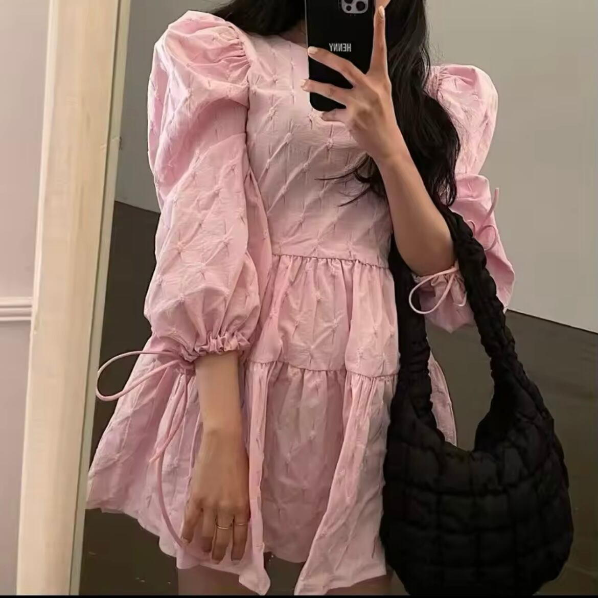 パワーショルダーミニワンピース