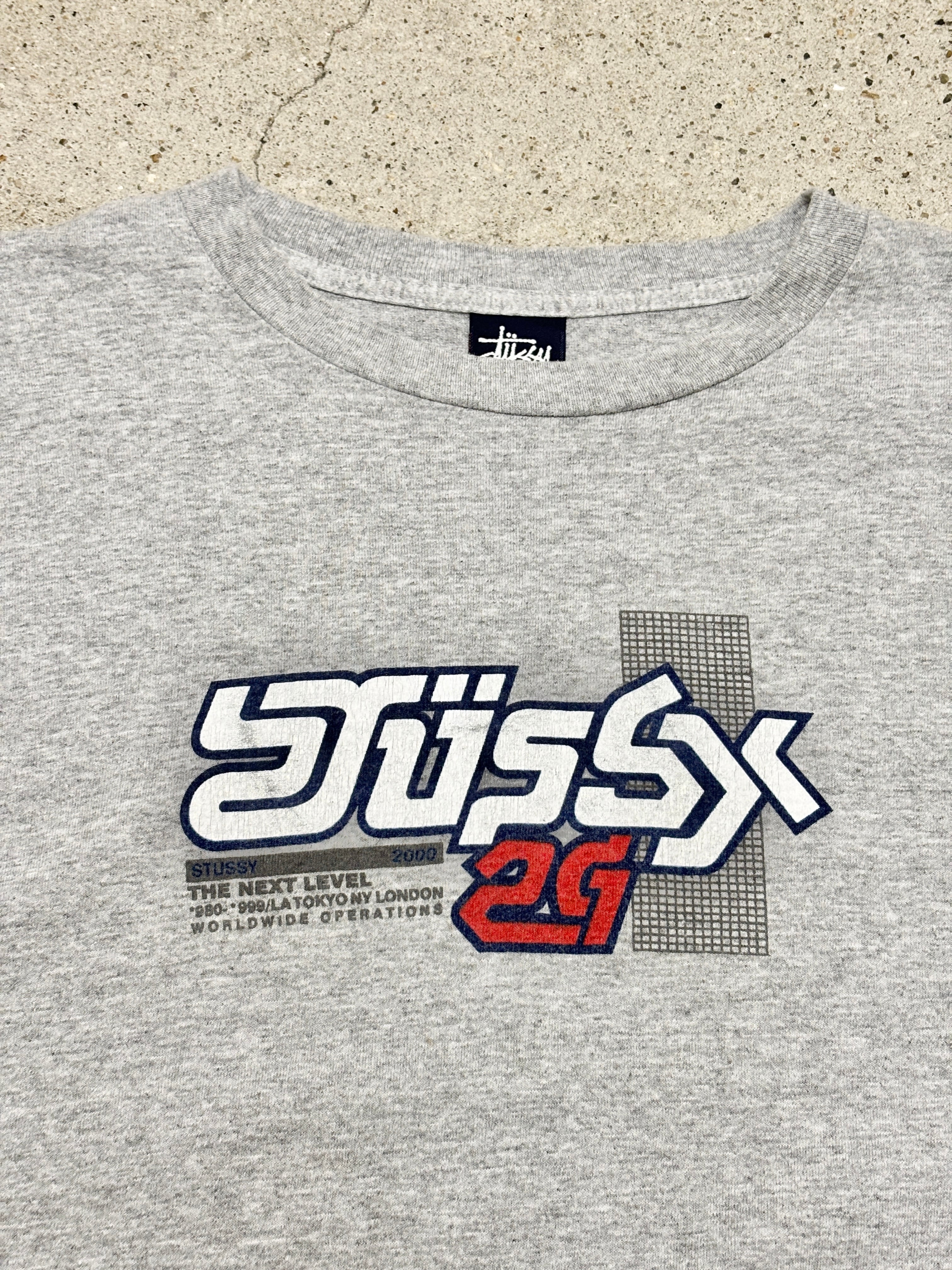 90～00s OLD STUSSY/Bjork Design Tee/USA製/紺タグ/L/ビョ－ク