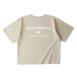 EVERYDAY SANDrich CLUB／エブリデイ サンド "リッチ" クラブ スリットデザインビッグTシャツ／サンドベージュ（STONE）