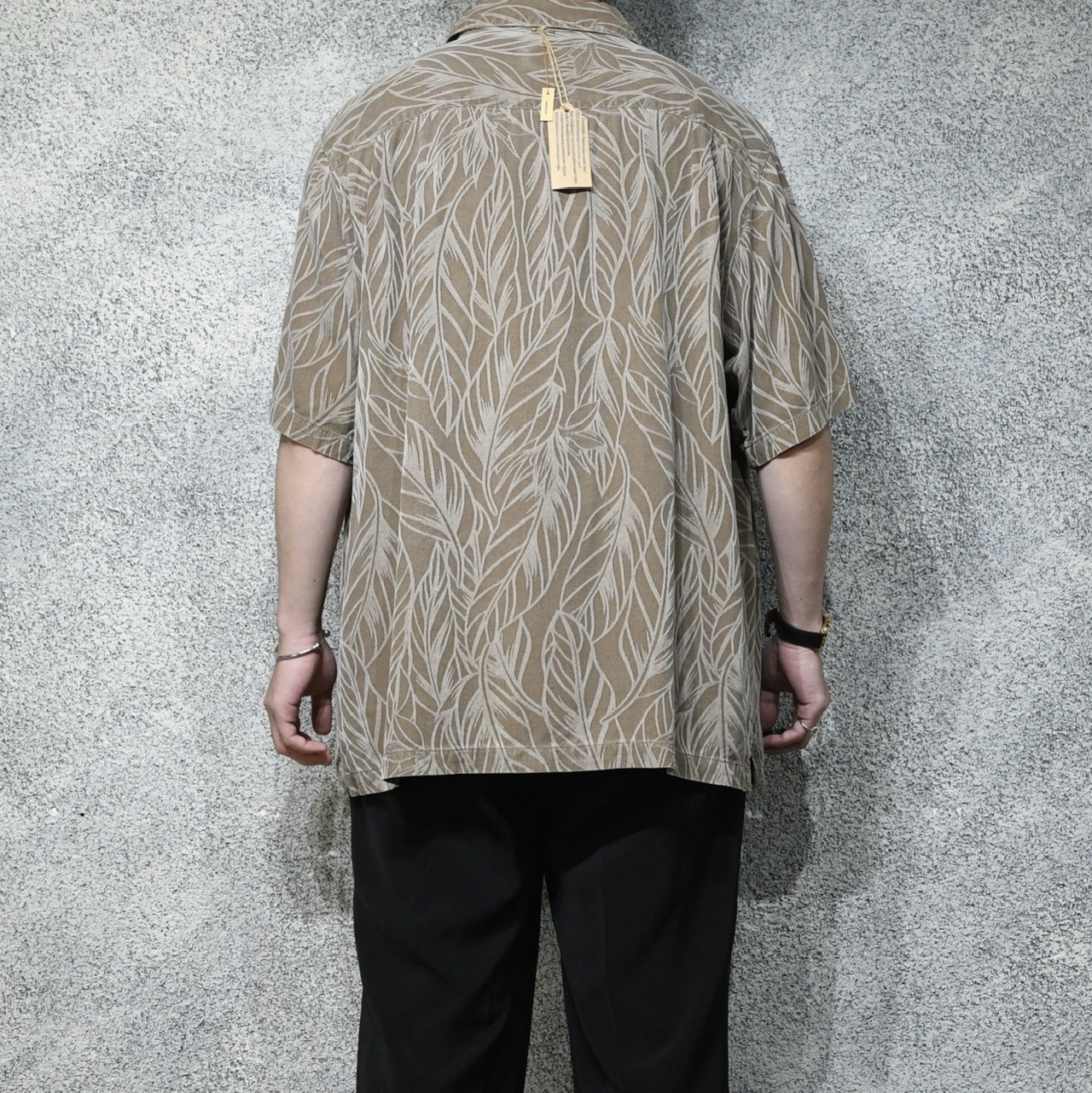 Caribbean silk rayon jacquard weave aloha shirt