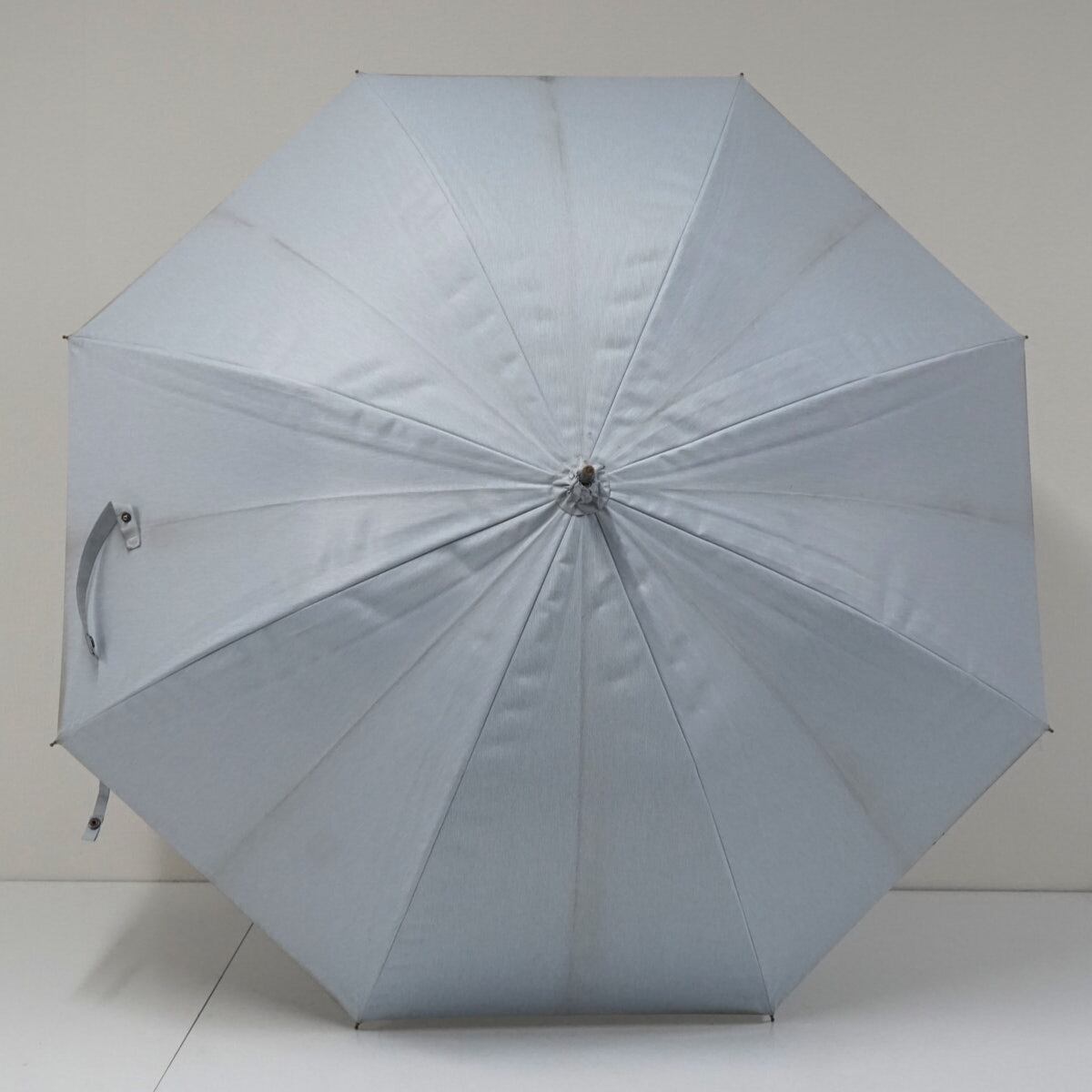 日傘 サンバリア100 完全遮光 晴雨兼用 USED品 Mサイズ moku ブルー UV
