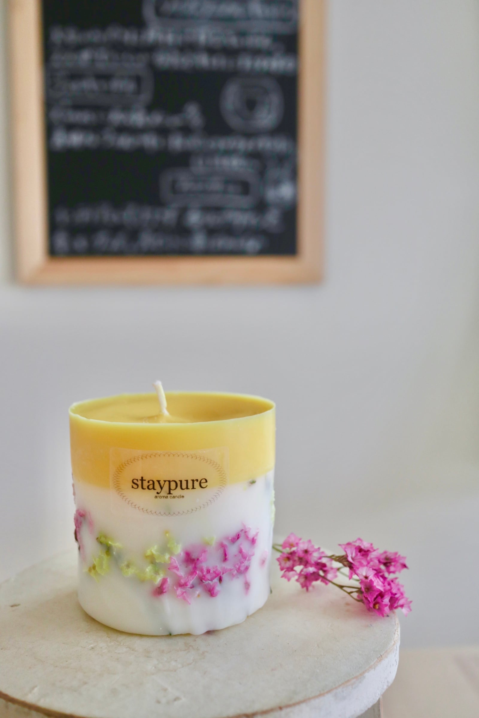 くすみカラー3本セット ソイキャンドル エスニック アジアン 花 月