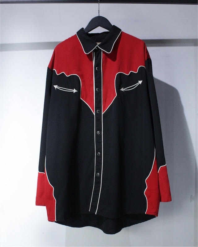 【Caka BLACK】“Scully” Color Vintage Loose L/S Western Shirt