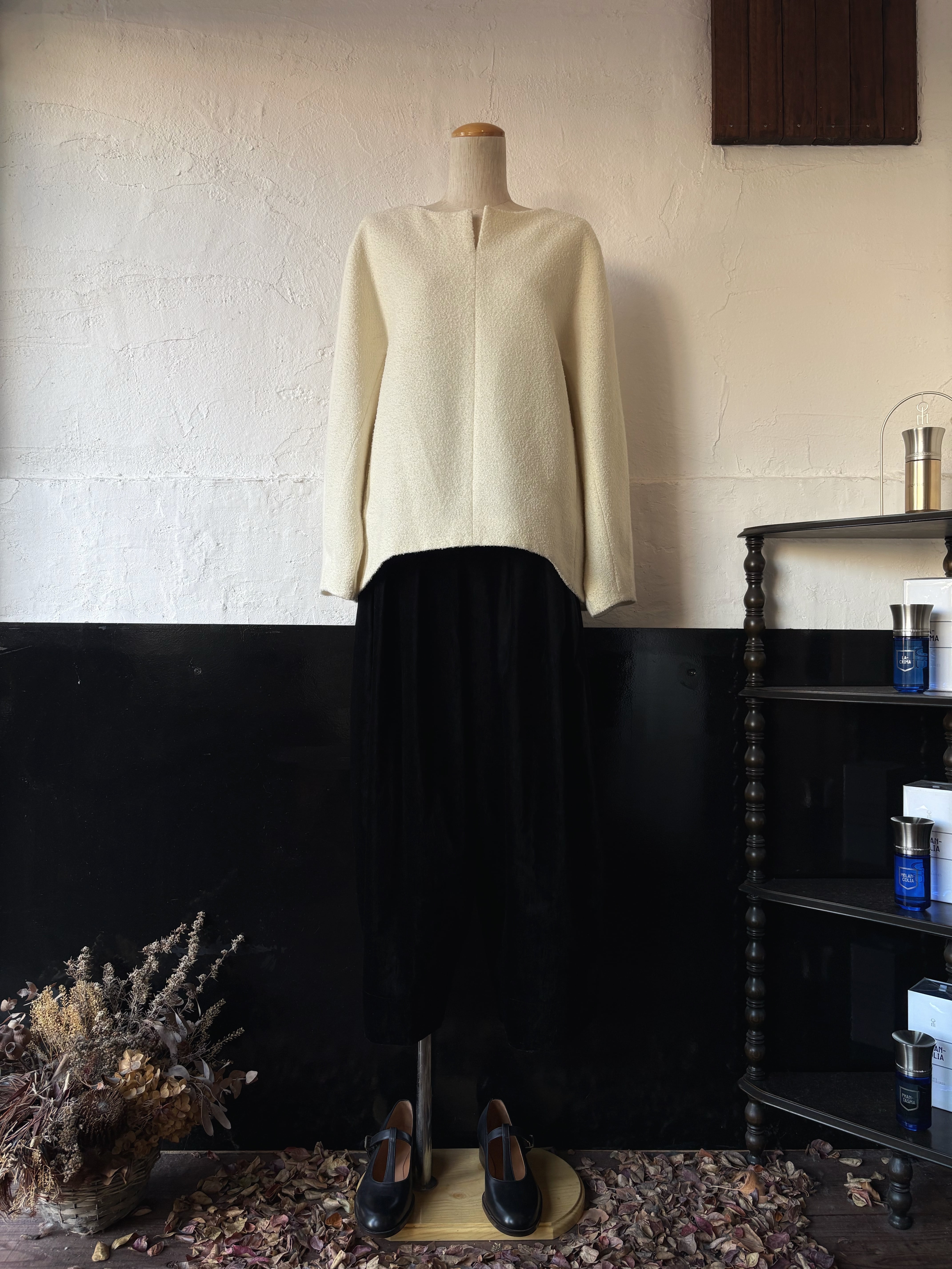 山内 綾織り限界密度ノーミュールシングウール 22SS 綾織り限界密度