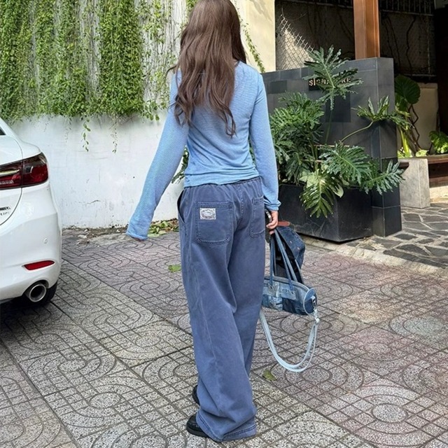 ボタンディテールヴィンテージライクルーズラインパンツ 2col R02824