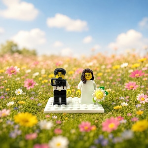 【wedo】レゴ®パーツ使用 ウェディング・ミニフィギュア・ディスプレイ