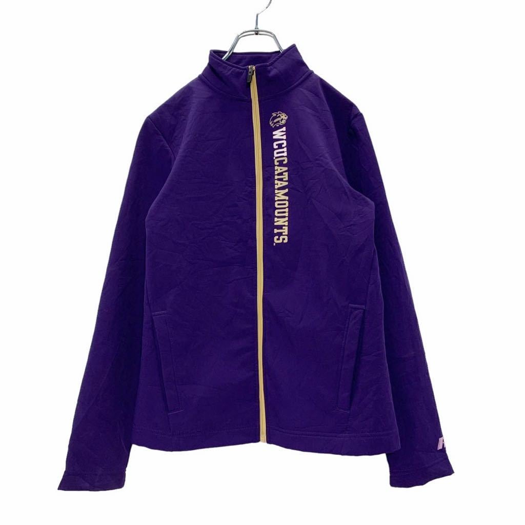 RUSSELL ナイロン プルジップ ジャケット レディースS パープル