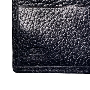 GIANNI VERSACE black leather bifold wallet