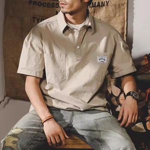 loose workwear short sleeve shirt A0641