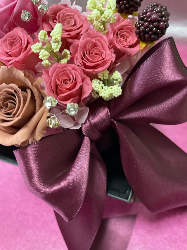 リボンROSE BOX                                                       H15cm   W13cm