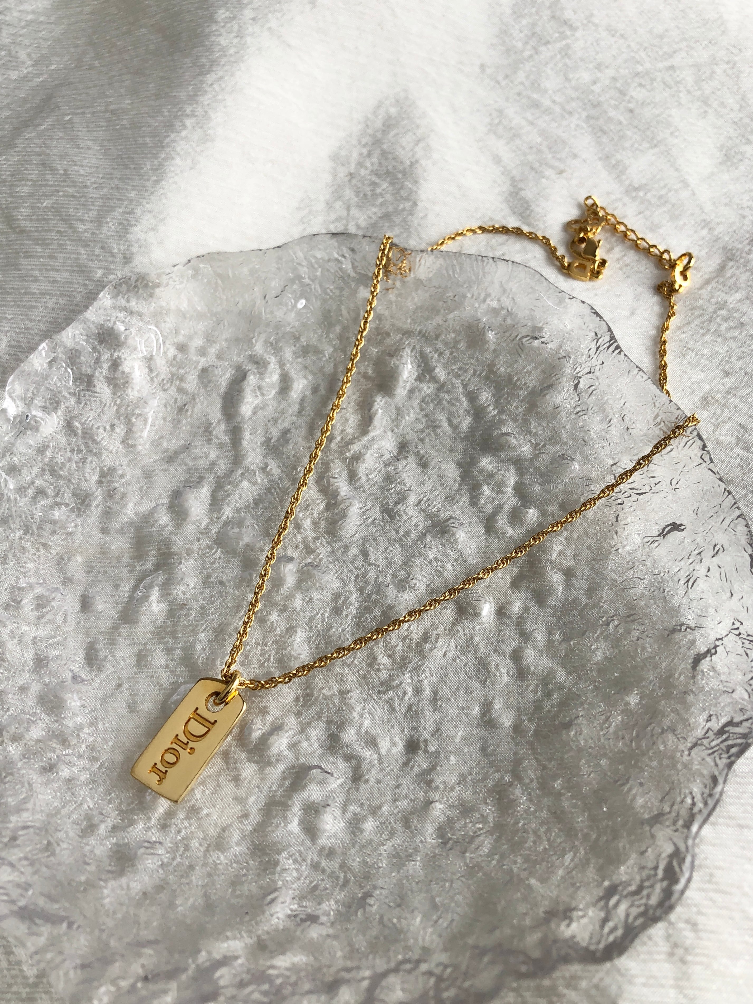 Christian Dior クリスチャン ディオール ネックレス ゴールド ロゴ