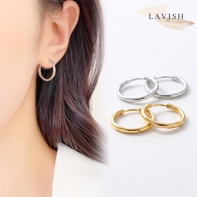 フープ ピアス  ｜ 両耳セット レディース
