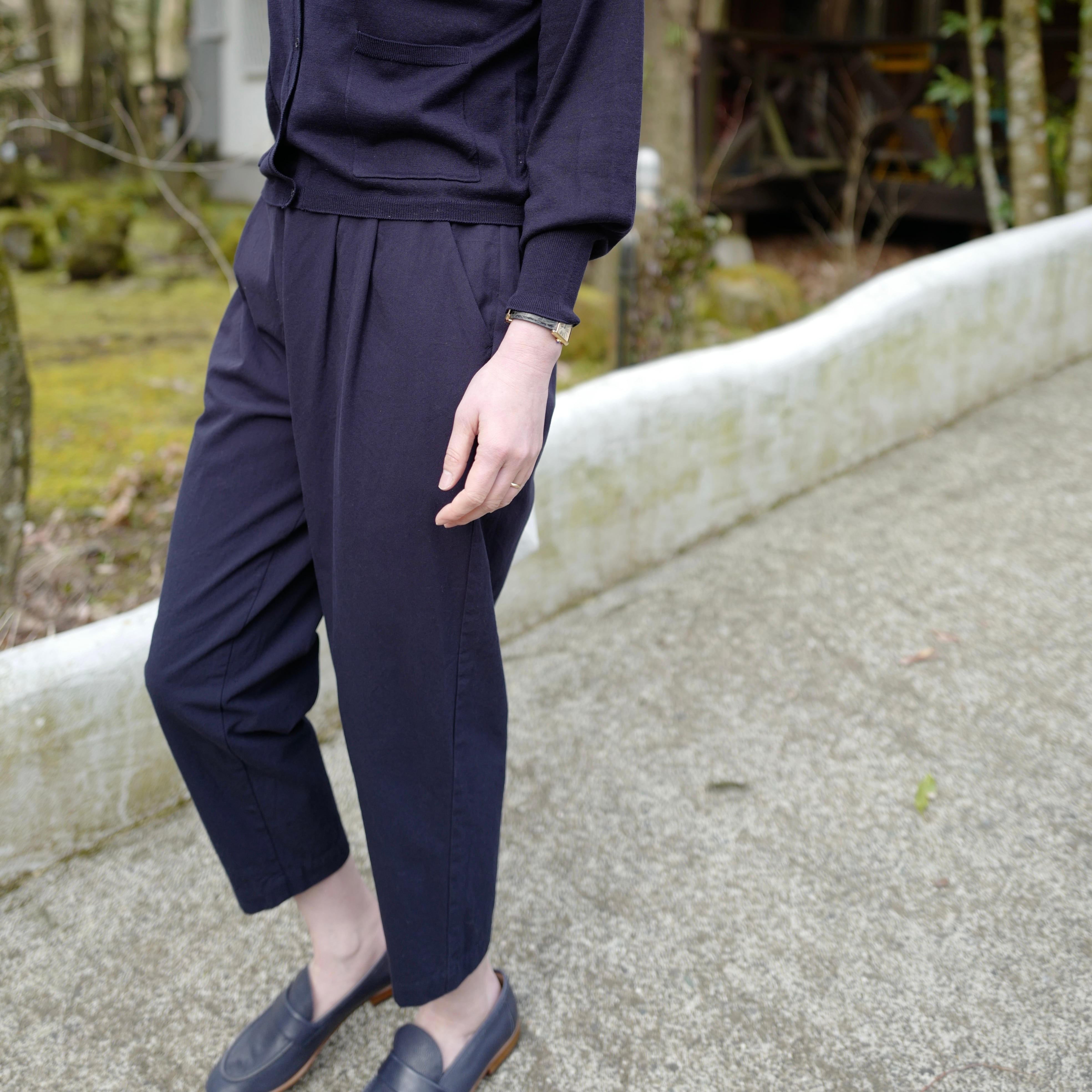 thproducts テーラードパンツ ダークネイビー | gulatilaw.com