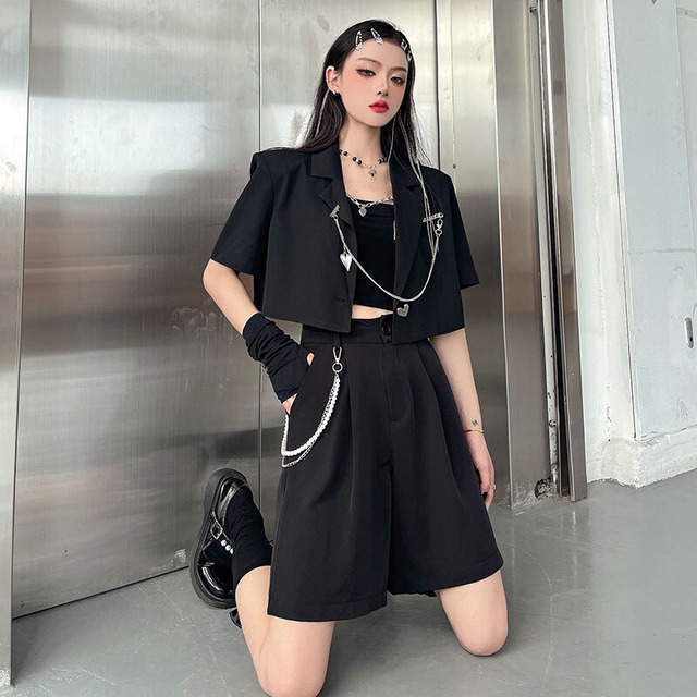 ショートレディース薄手ジャケット ショーツ ワイドレッグ ブルマー ワイドパンツ ケッペル84675360633