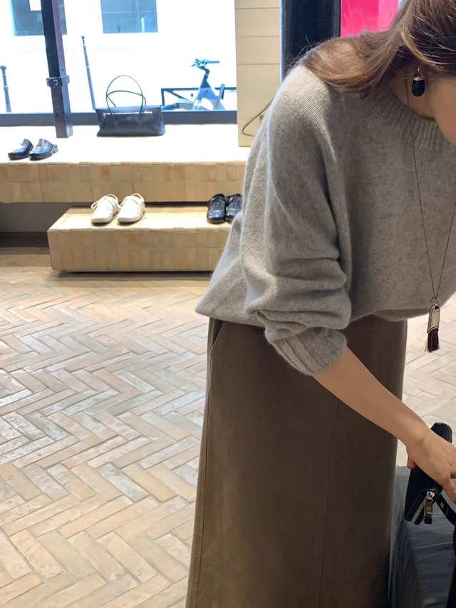 (OUNCE) cotton washing skirt / 2color