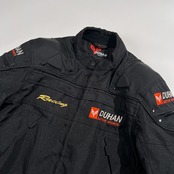 DUHAN ドゥーハン キルティングライナー付 プロテクター入り ライディング ジャケット サイズ L /ブラック系 バイクウェア モータースポーツ