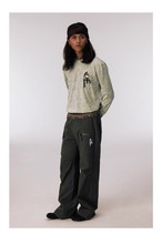 CONP GEOMETRIC EMBROIDERY SNOW PANTS