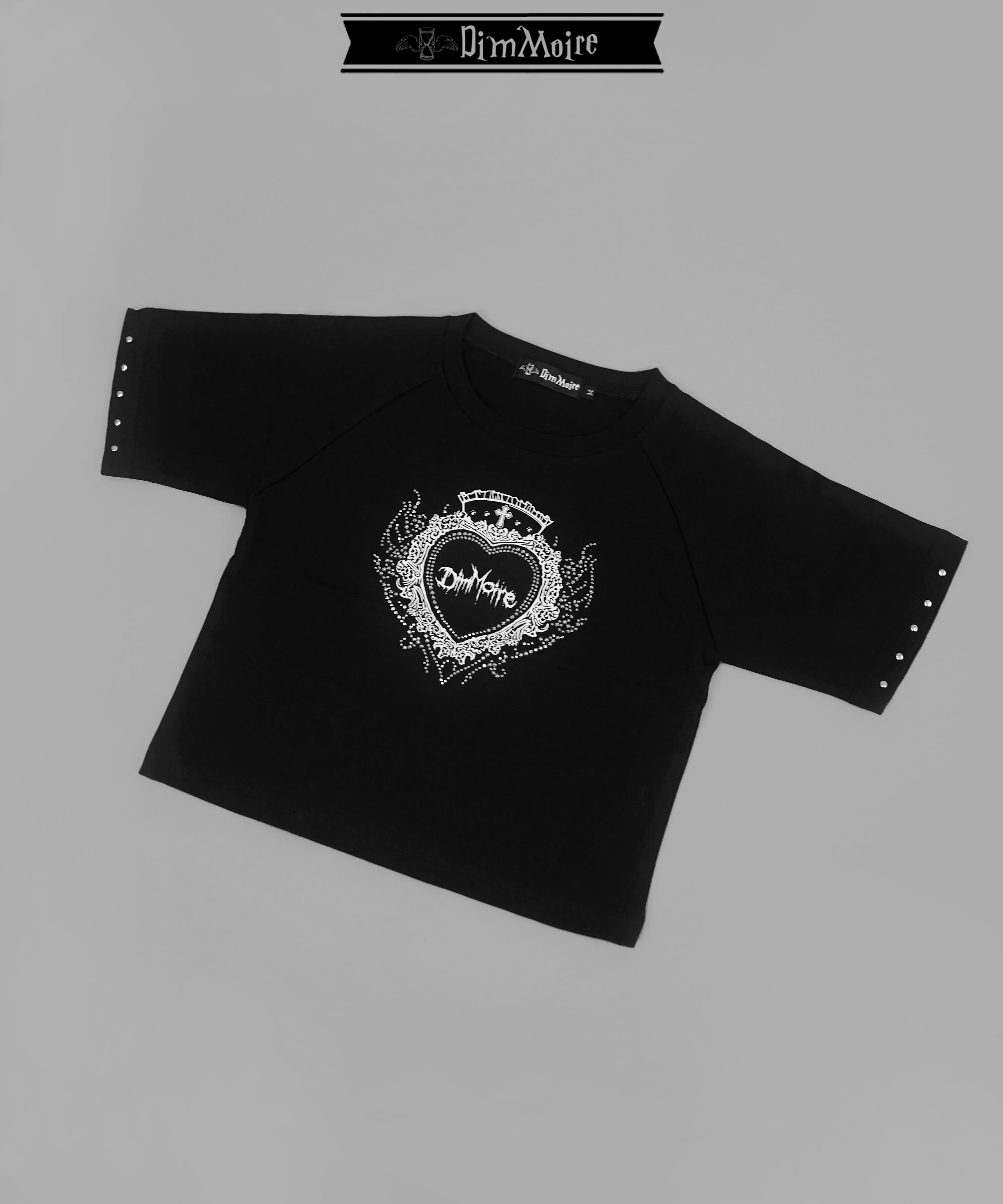 ラインストーンHeartCoreミニT【Black】 | DimMoire ラインストーンHeartCoreミニT【Black】 | DimMoire