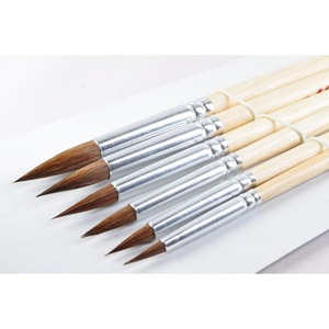 墨文字製作所　水墨画　水彩用筆　　6本セット