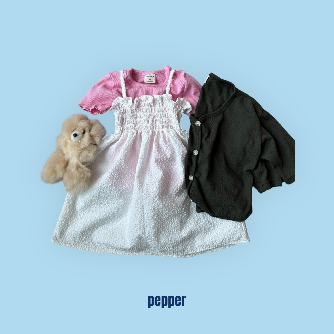 【取寄/韓国直送】PEPPER  26/SM スモークワンピース